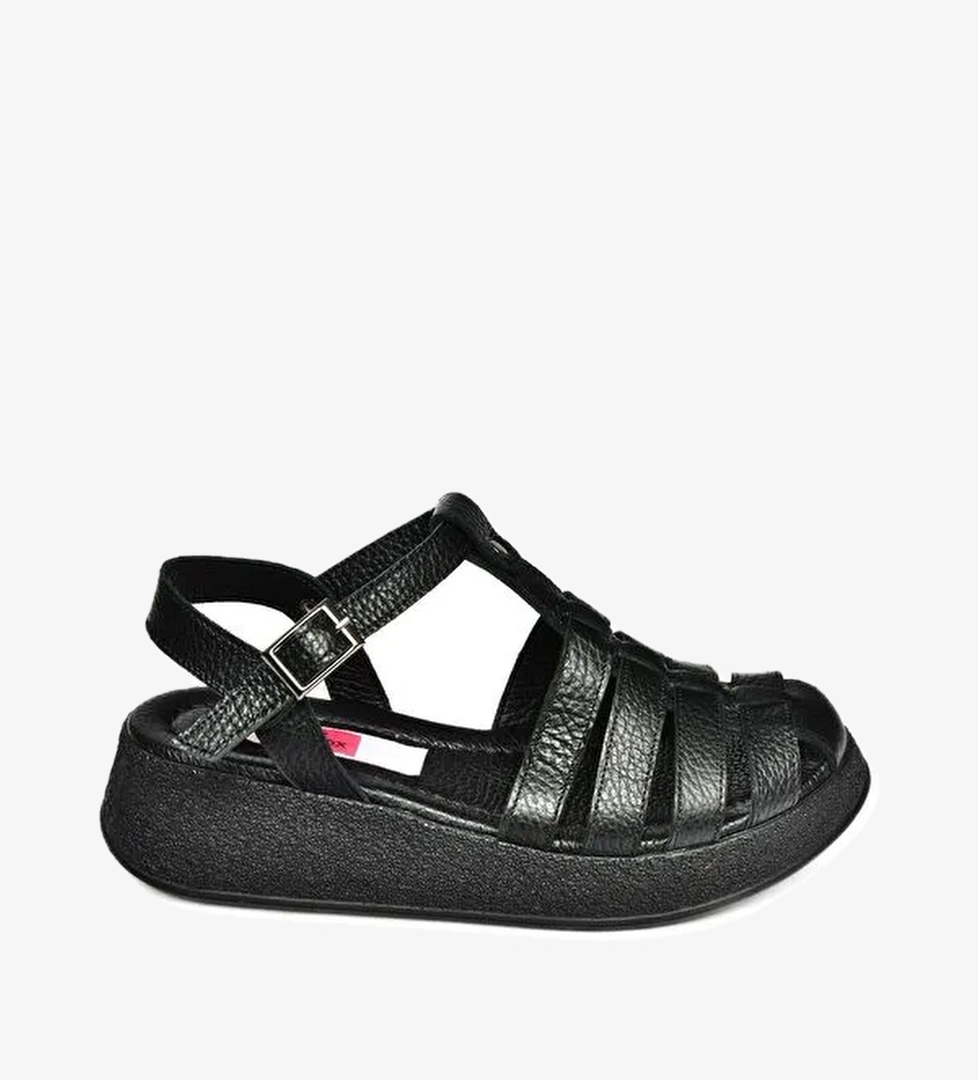 P5550505 Siyah Kadın Sandalet - Görsel 1