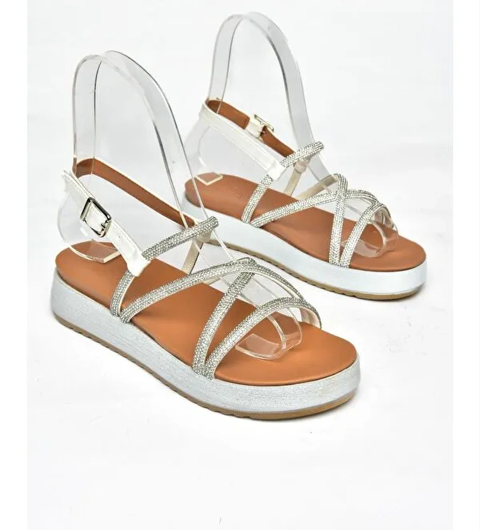 S3140024 Beyaz Kadın Sandalet