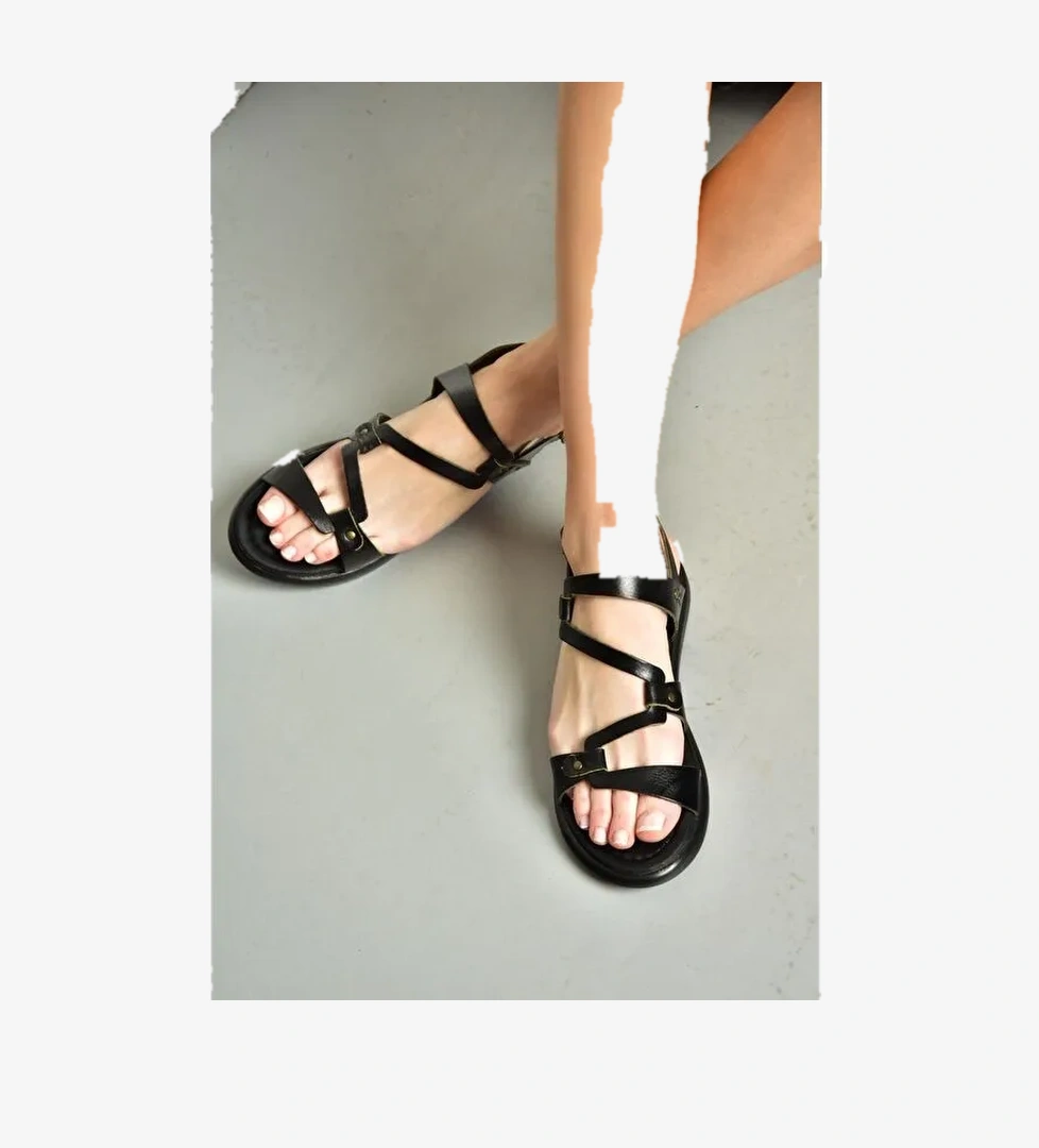 S2910184 Siyah Kadın Sandalet - Görsel 1