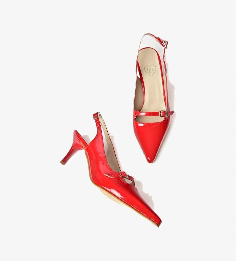 S6540722 Kırmızı Kadın Topuklu Ayakkabı