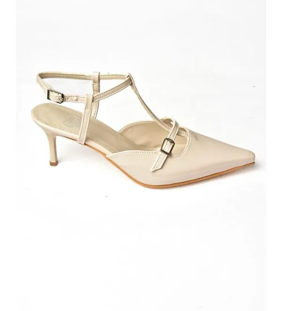 S6540712 Bej Kadın Topuklu Ayakkabı - Görsel 1