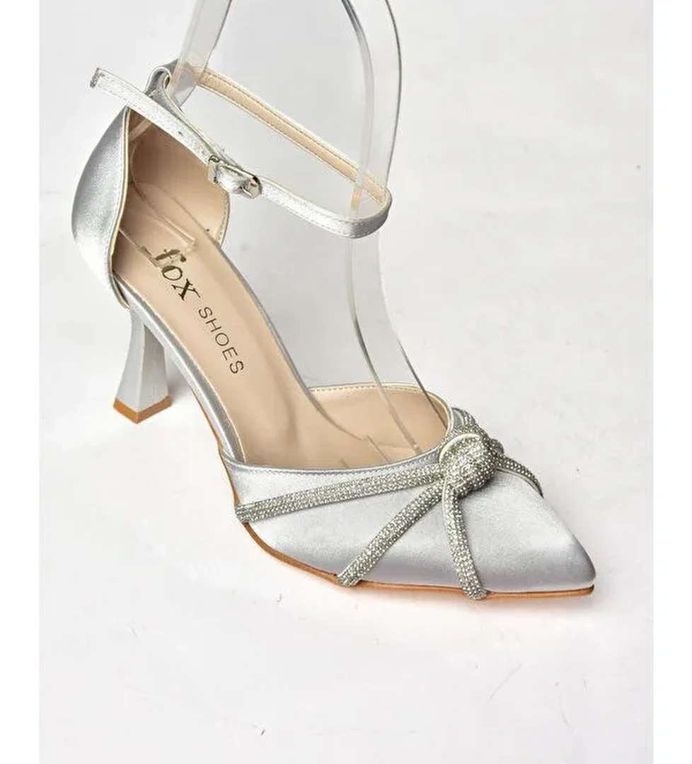 S2460619 Gümüş Kadın Topuklu Ayakkabı