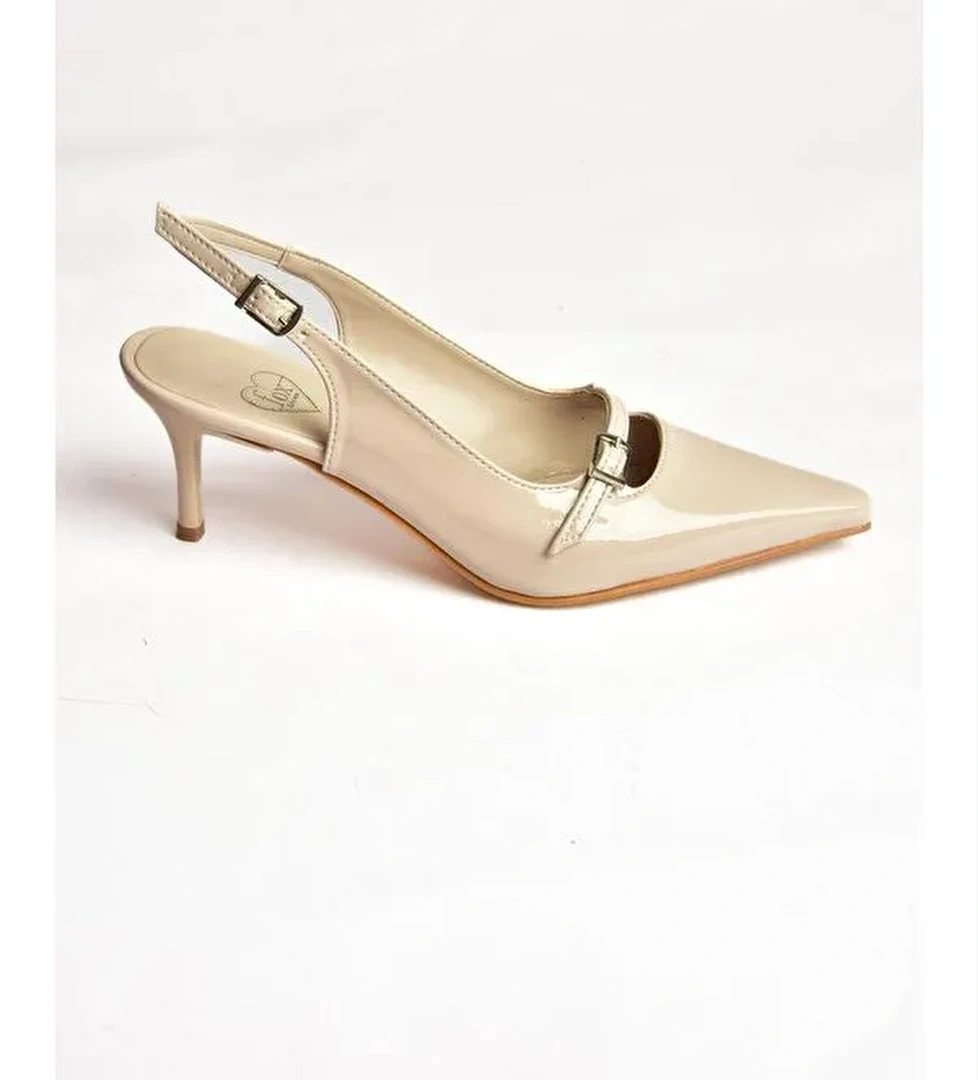 S6540722 Bej Kadın Topuklu Ayakkabı - Görsel 1