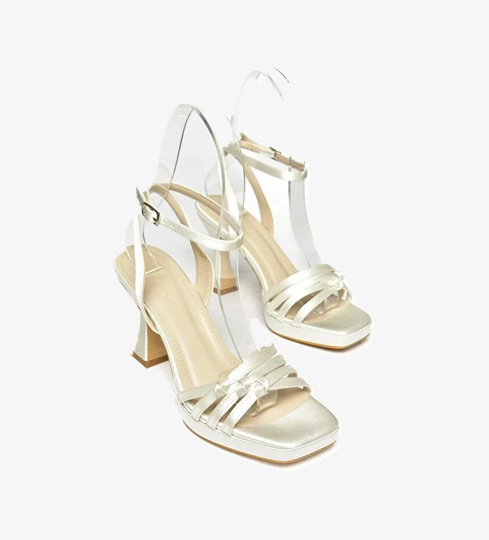 S5693157 Bej Kadın Topuklu Ayakkabı - Görsel 1