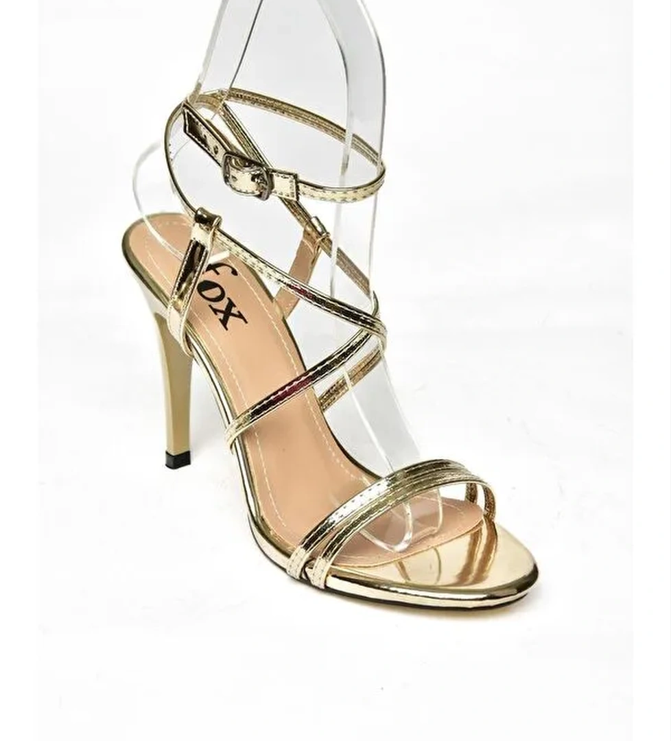 S9970663 Altın Kadın Topuklu Ayakkabı