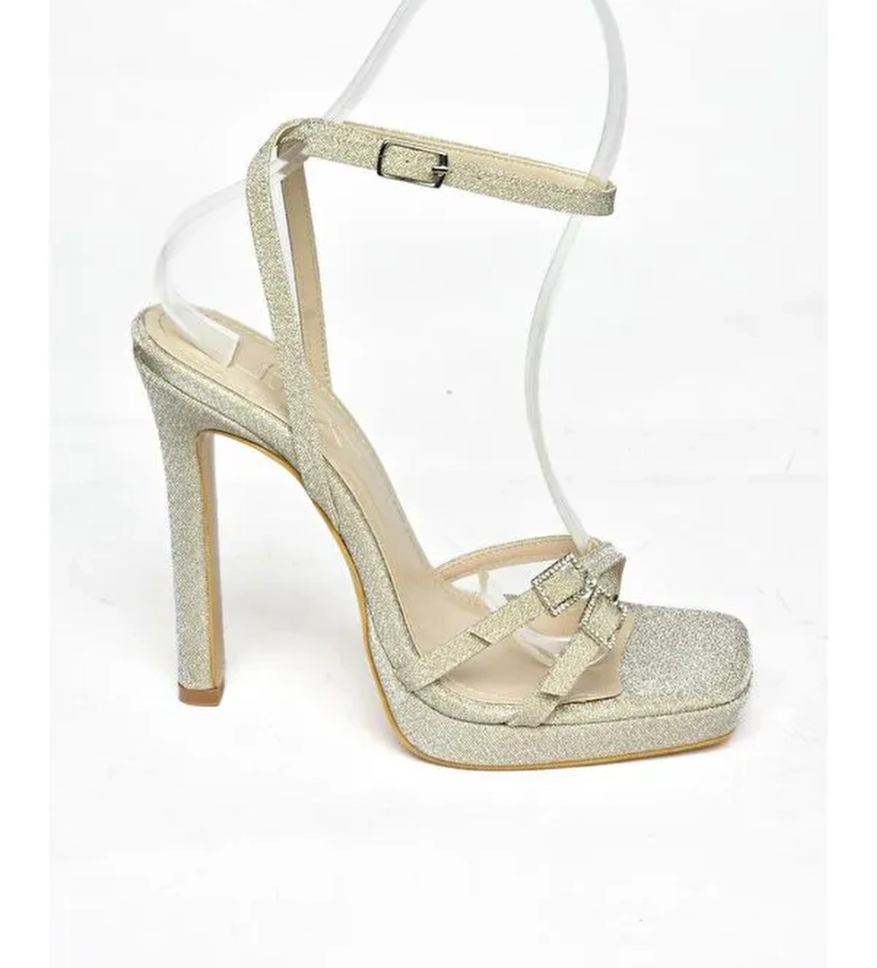 S5696161 Altın Kadın Topuklu Ayakkabı