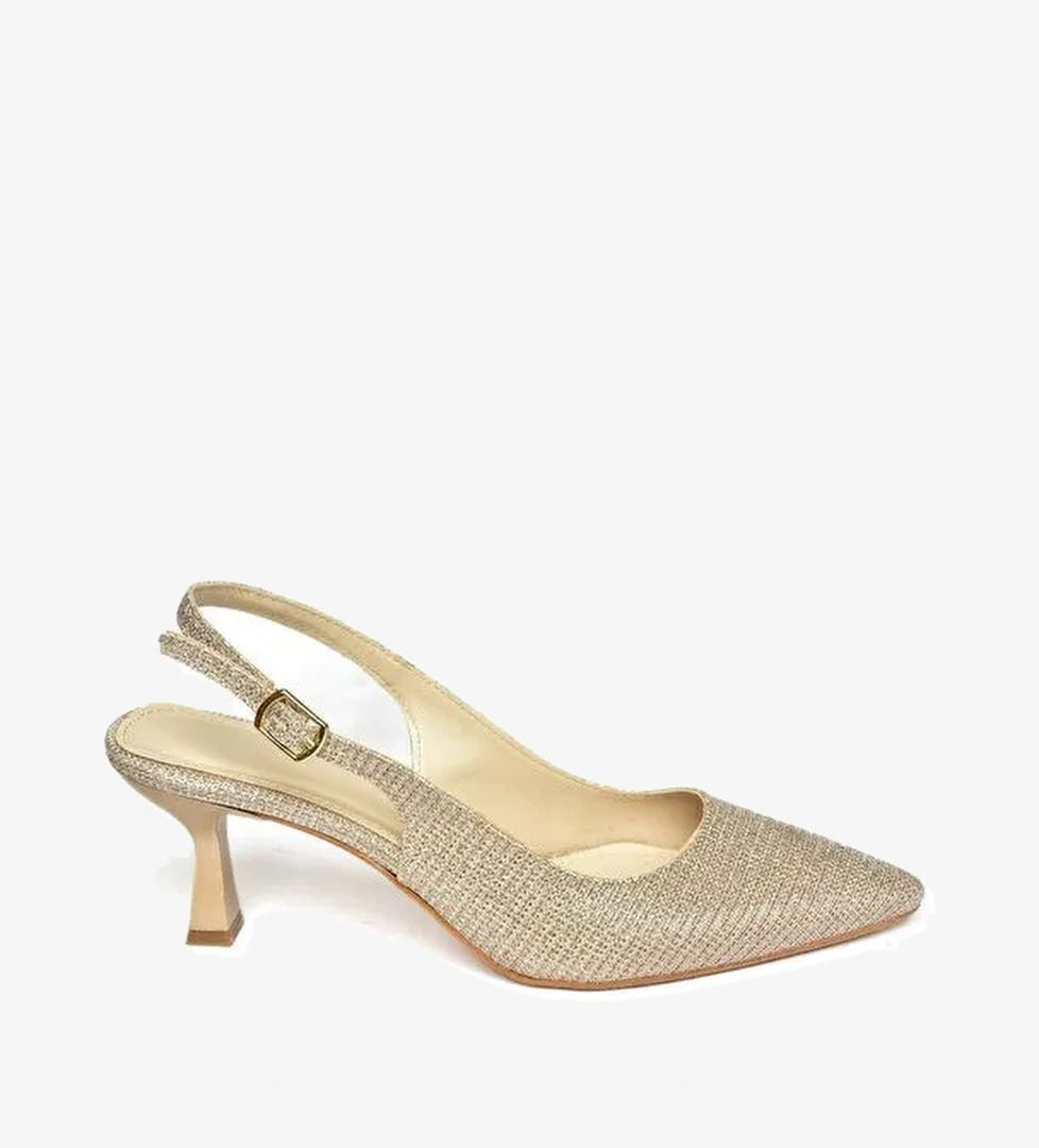 S5180817 Bronz Kadın Topuklu Ayakkabı