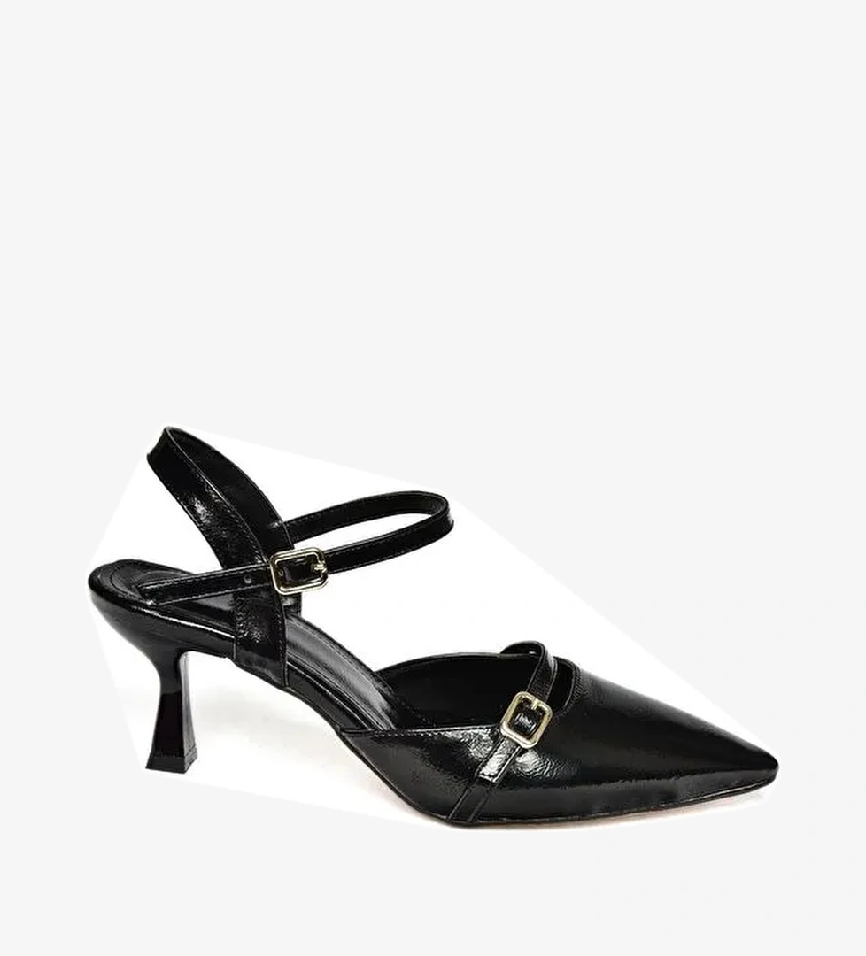 S5180813 Siyah Kadın Topuklu Ayakkabı - Görsel 1