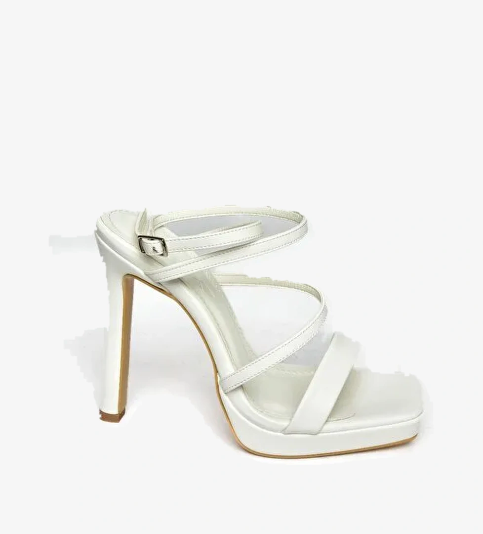 S5696150 Beyaz Kadın Topuklu Ayakkabı