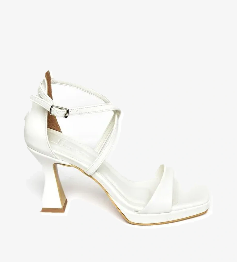 S5693154 Beyaz Kadın Topuklu Ayakkabı