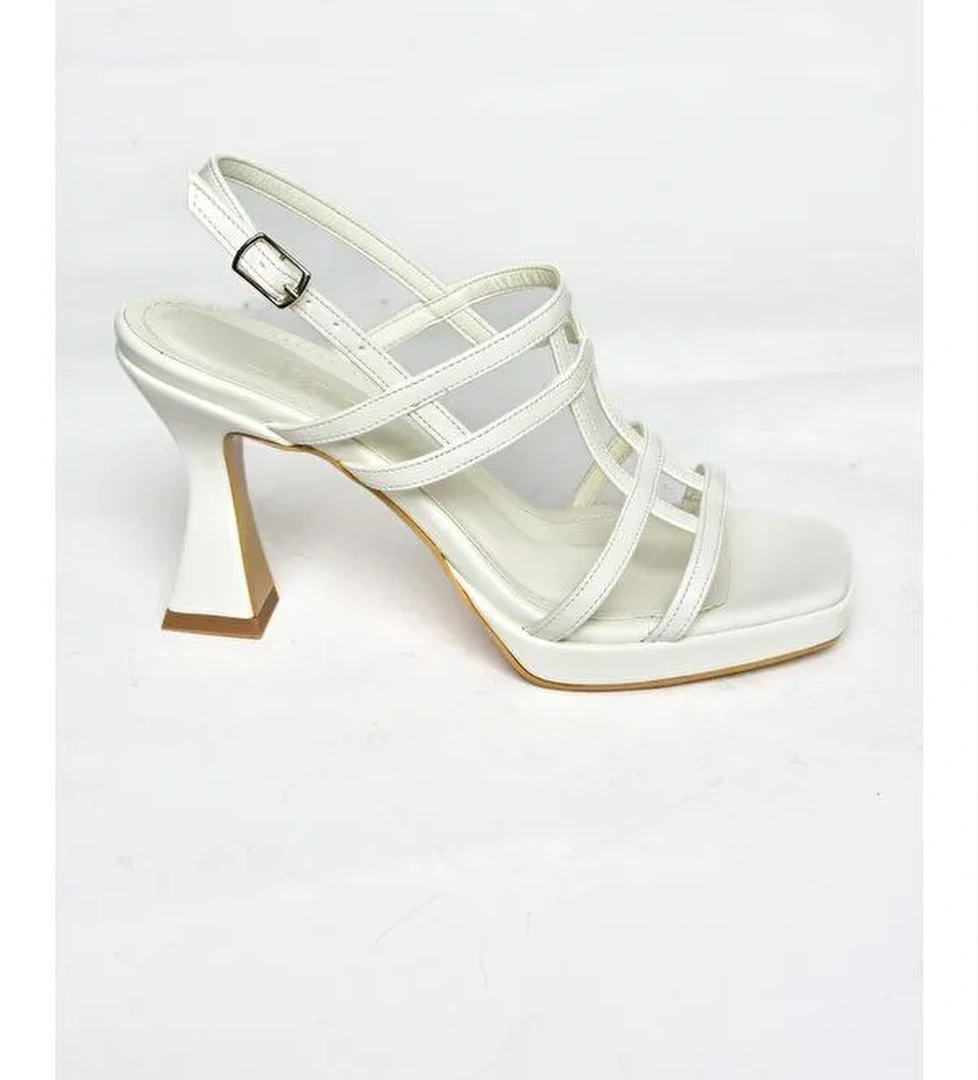 S5693160 Beyaz Kadın Topuklu Ayakkabı