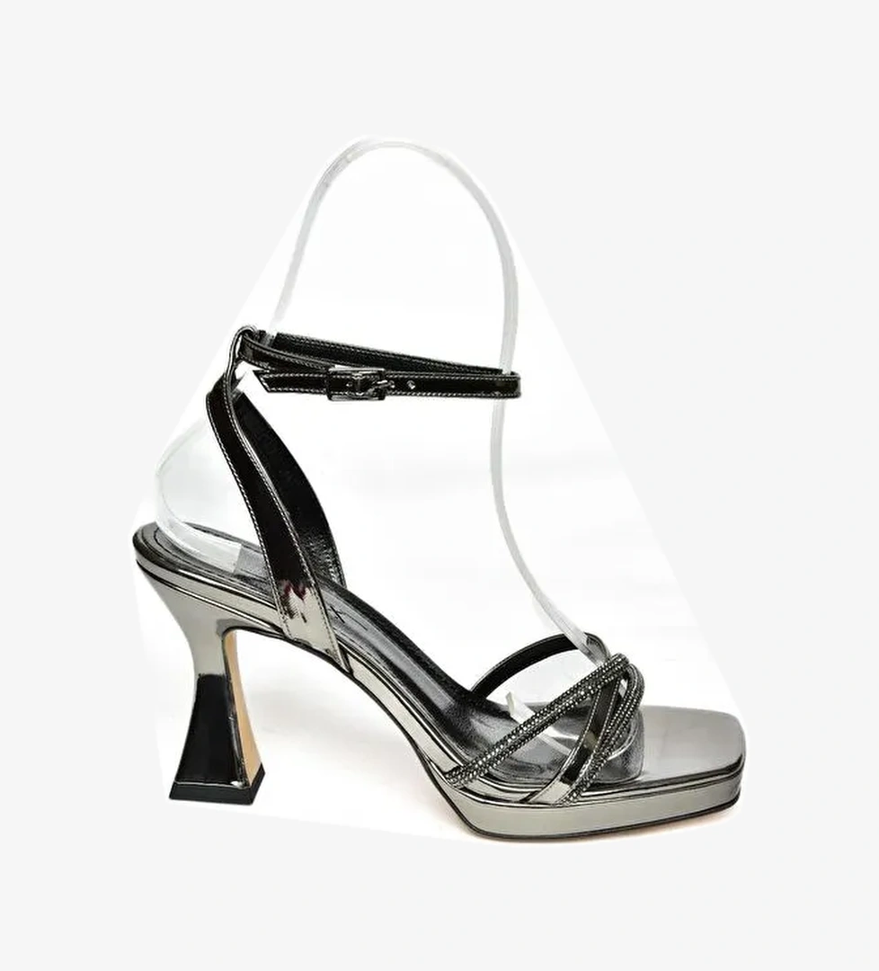 S5693125 Platin Kadın Topuklu Ayakkabı