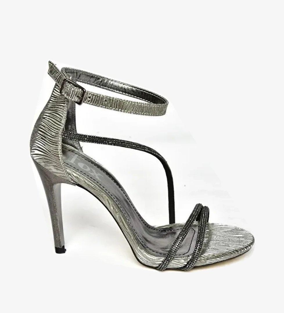 S9970041 Platin Kadın Topuklu Ayakkabı