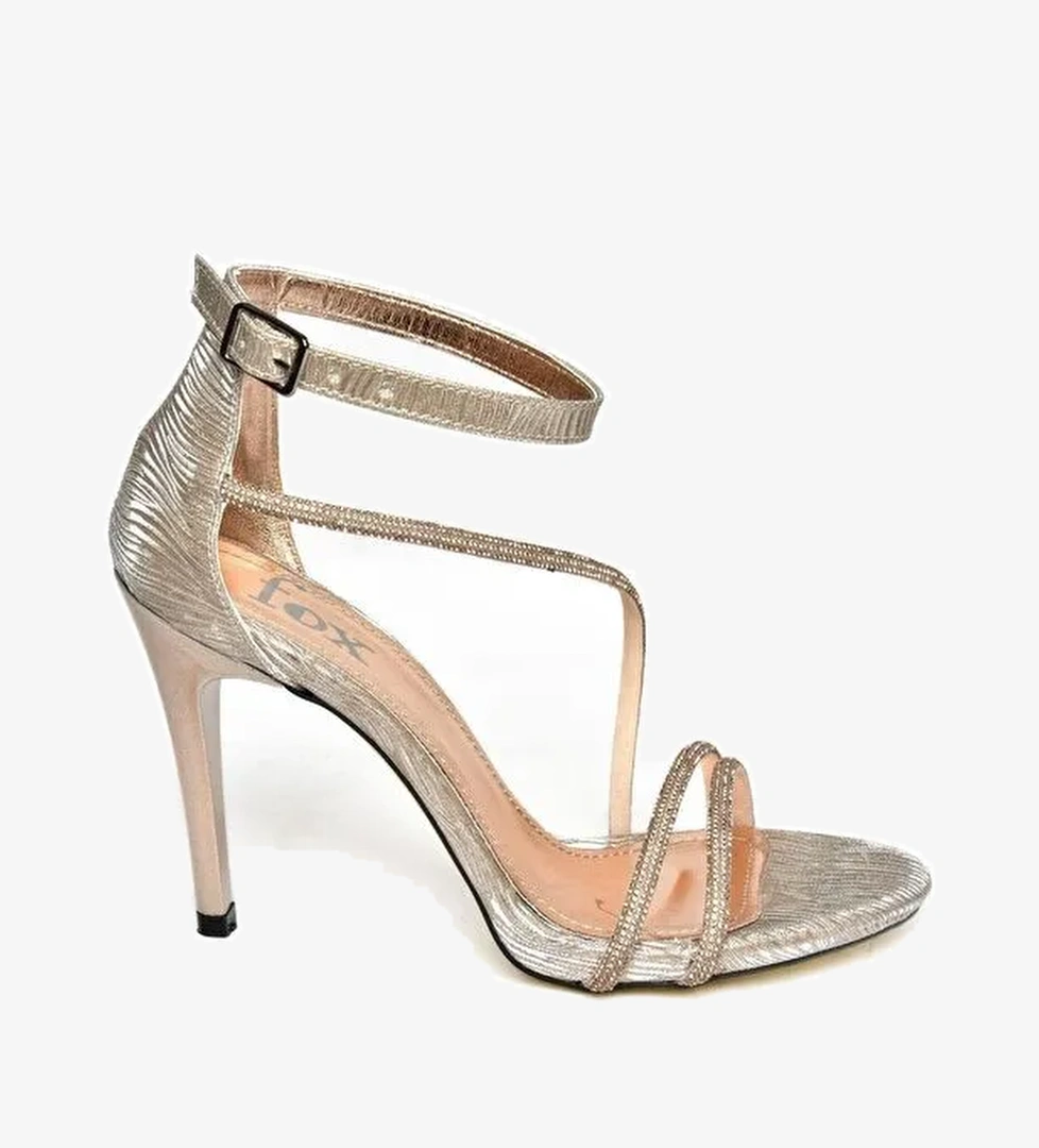 S9970041 Bronz Kadın Topuklu Ayakkabı - Görsel 1