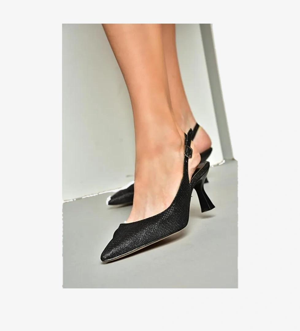 S5180817 Siyah Kadın Topuklu Ayakkabı - Görsel 1