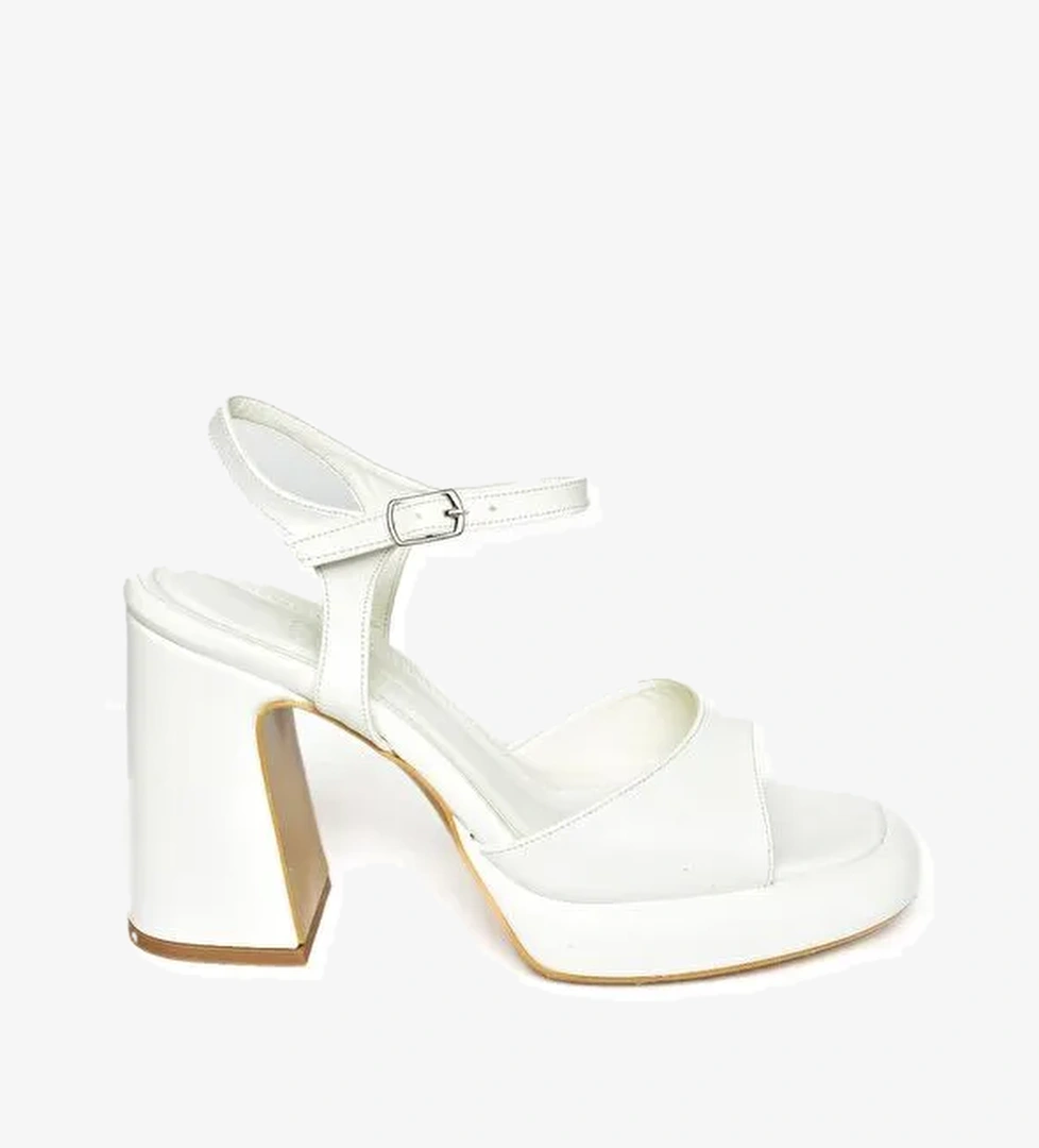 S5690128 Beyaz Kadın Topuklu Ayakkabı