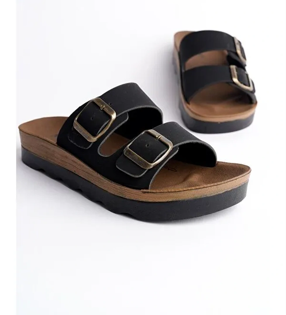 REHDA İki Toka Rahat Taban Ayarlanabilir Unisex Terlik