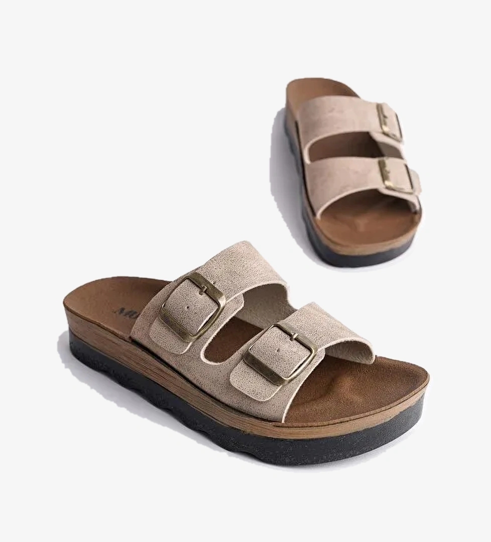 REHDA İki Toka Rahat Taban Ayarlanabilir Unisex Terlik - Görsel 1