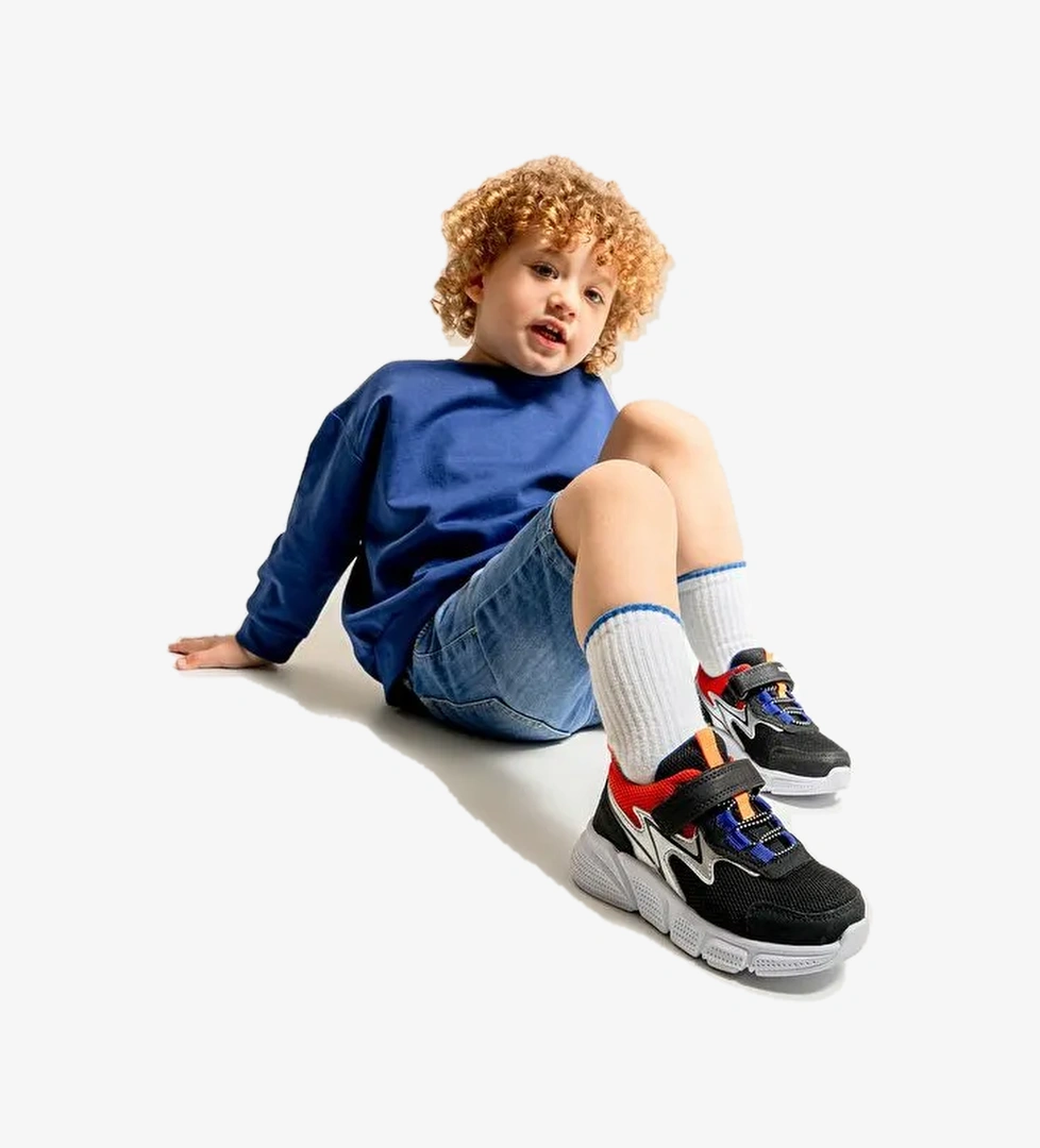 Erkek Çocuk Siyah Günlük Spor Ayakkabı - Görsel 1