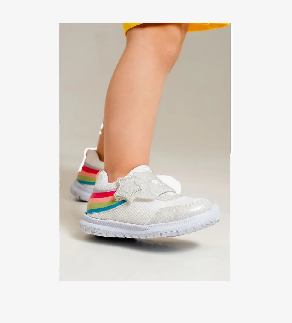 Kız Çocuk Beyaz Günlük Spor Ayakkabı