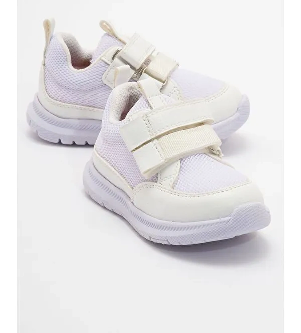 Unisex Çocuk Beyaz Günlük İlk Adım Spor Ayakkabı