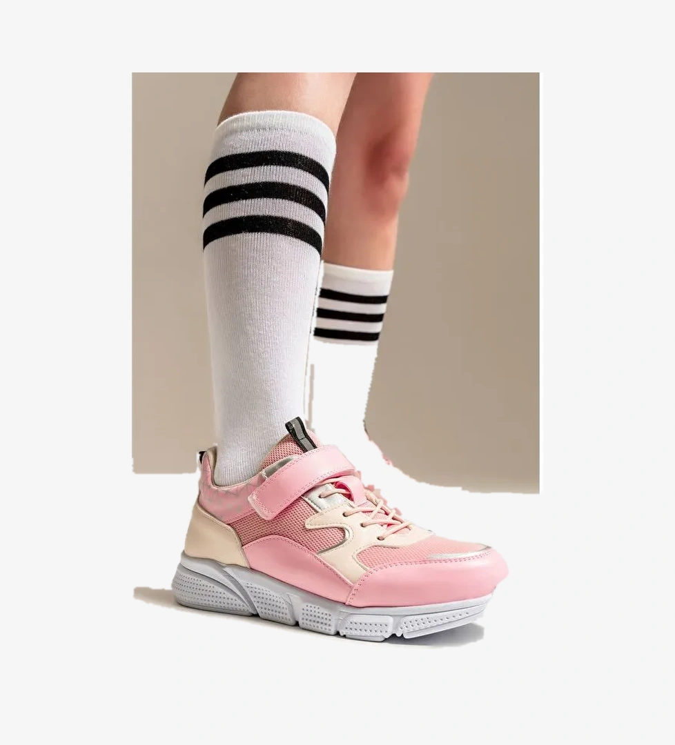 Unisex Çocuk Pudra Günlük Spor Ayakkabı