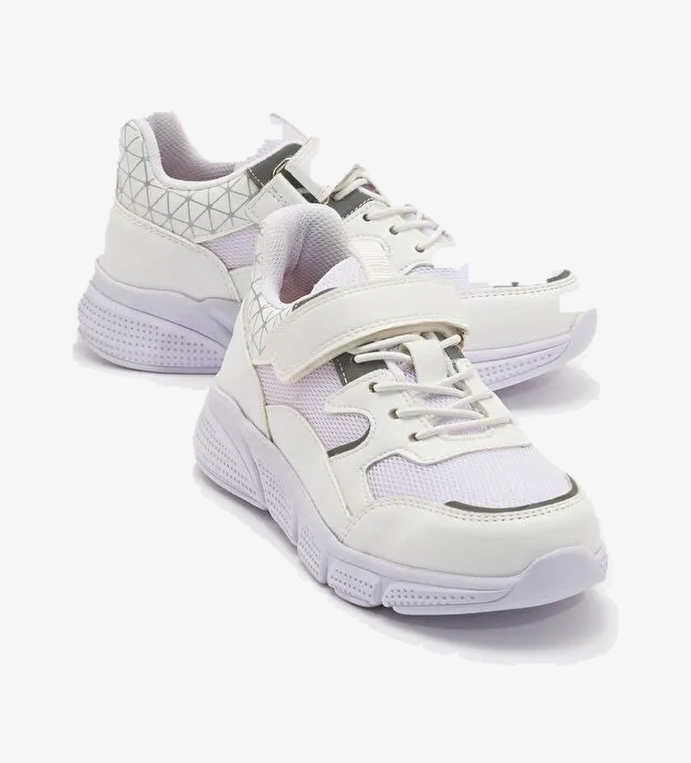 Unisex Çocuk Beyaz Günlük Spor Ayakkabı