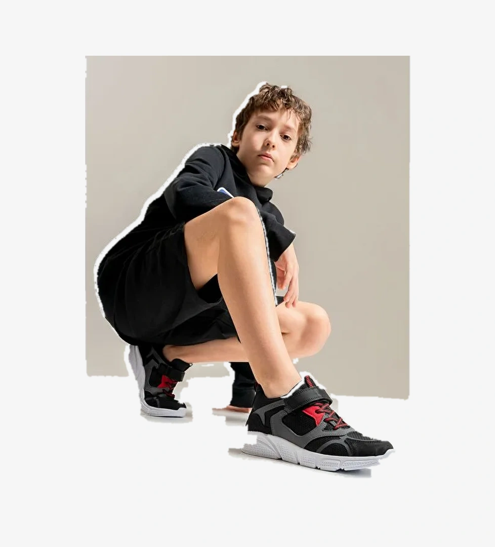 Erkek Çocuk Siyah Günlük Spor Ayakkabı - Görsel 1