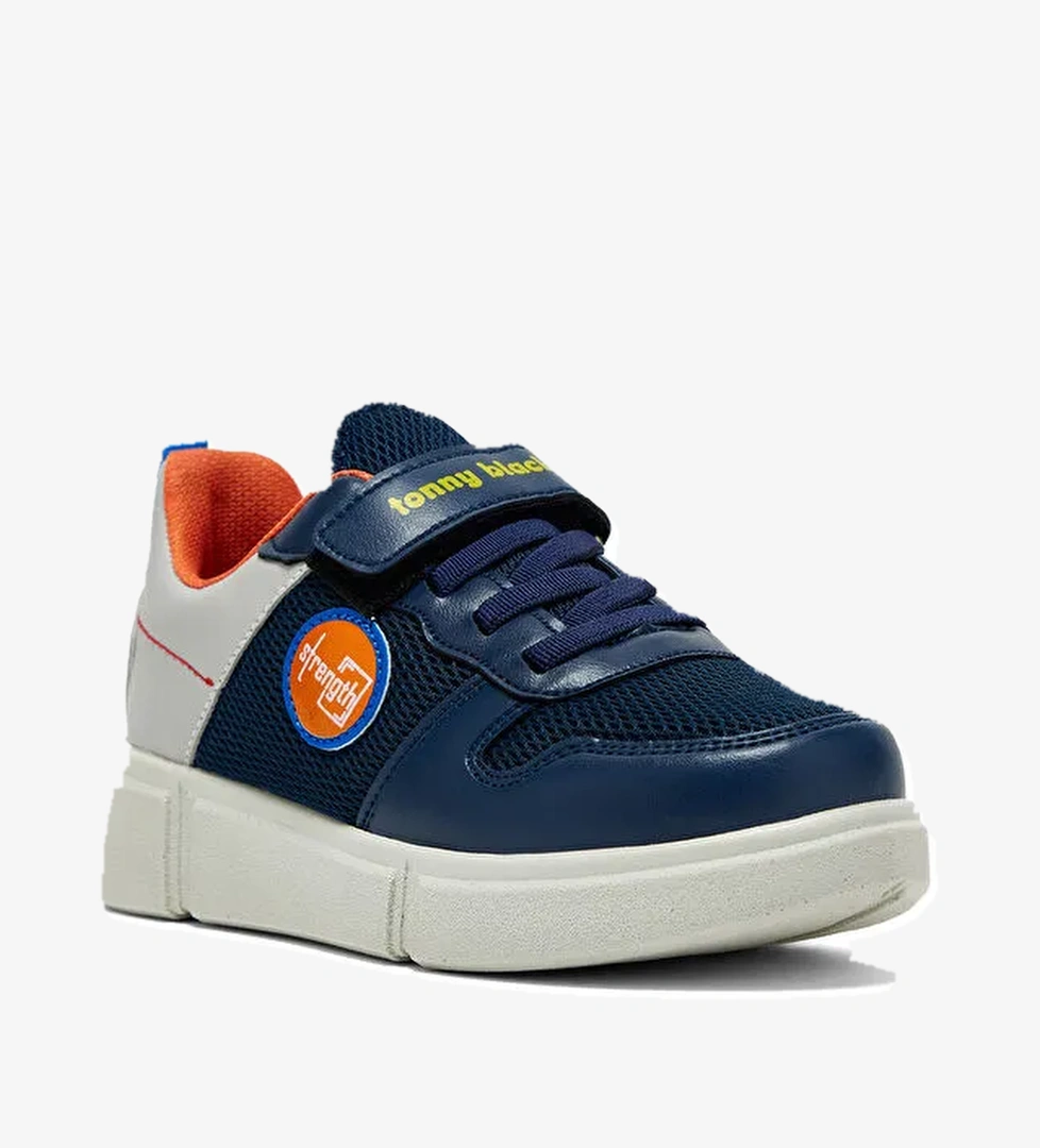 Çocuk Unisex Lacivert Buz Rahat Kalıp Cırtlı Ayakkabı