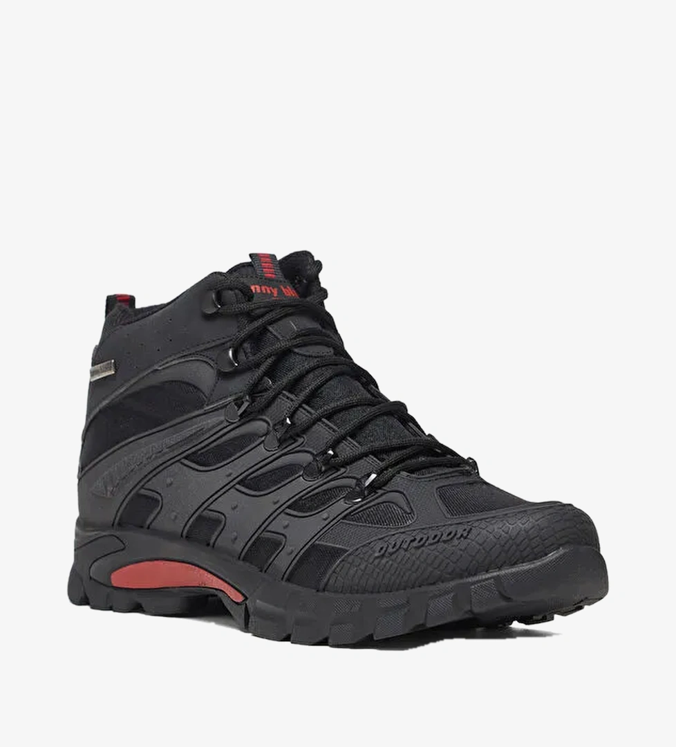 Tonny Black Siyah Tonny Black Rahat Kalip Unisex İtici Özellikli Bağcıklı Bot