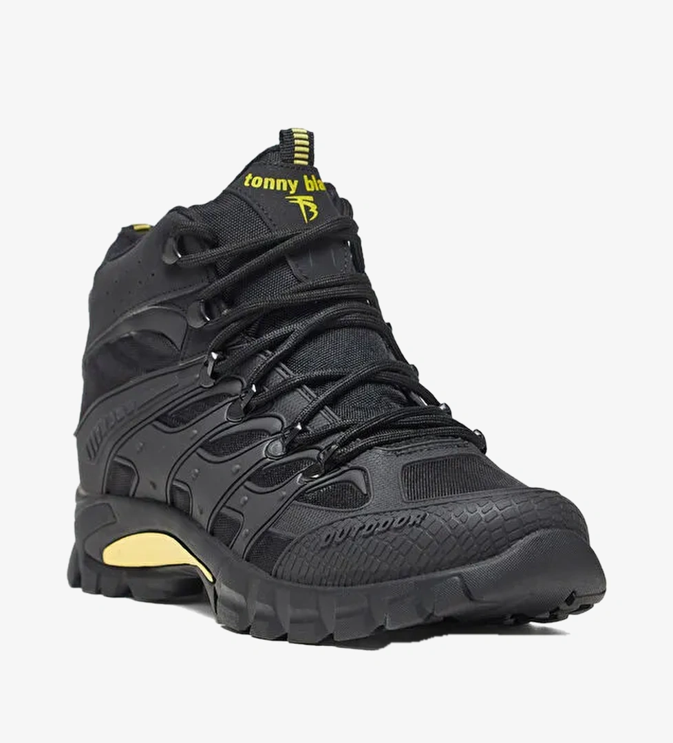 Tonny Black Siyah Tonny Black Rahat Kalip Unisex İtici Özellikli Bağcıklı Bot