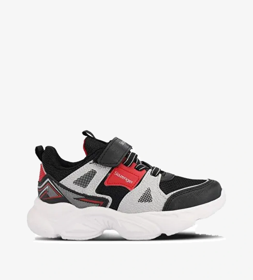 NELSON Unisex Çocuk Sneaker Ayakkabı Siyah / Kırmızı - Görsel 1