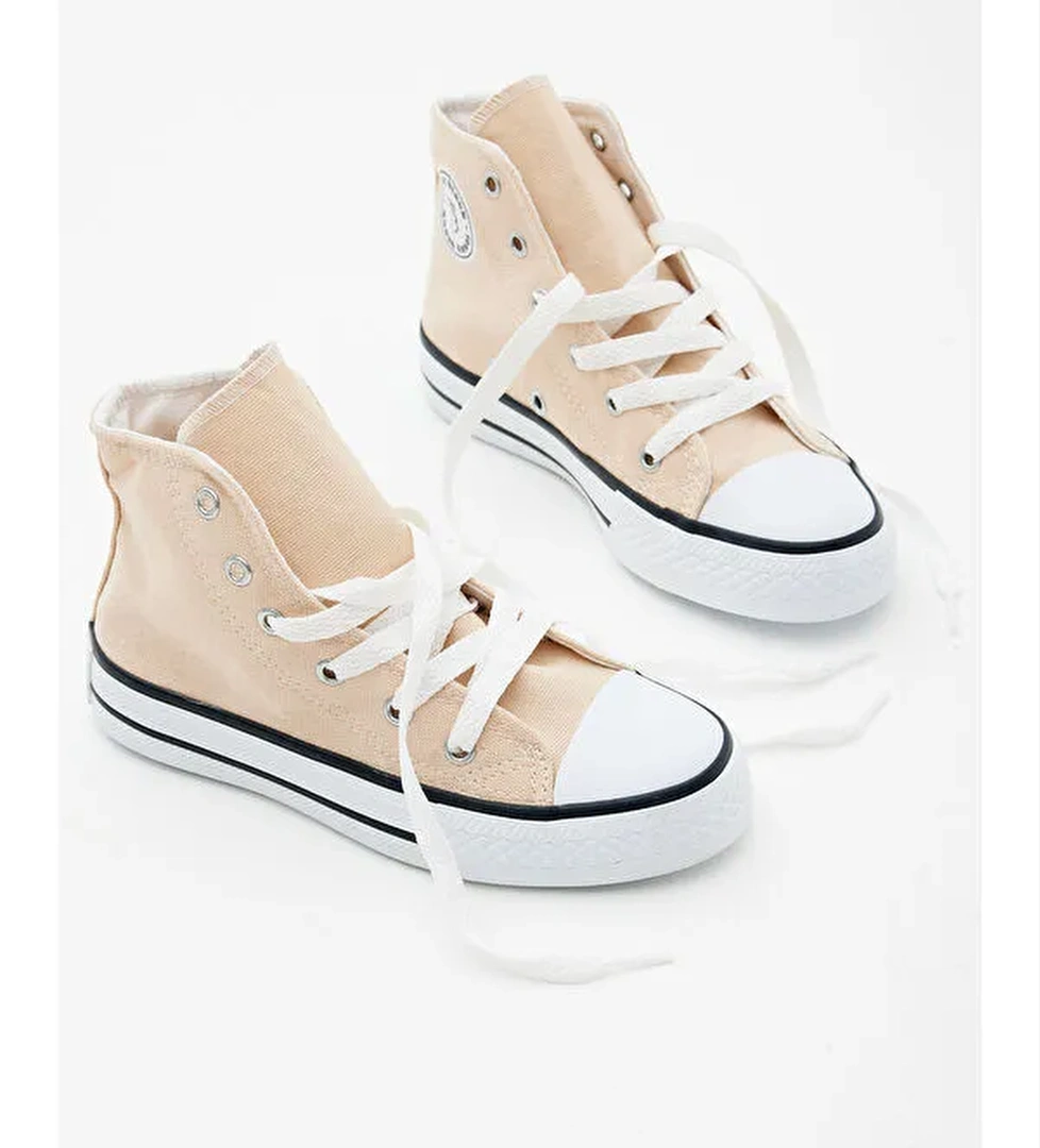 Tonny Black Çocuk Unisex Rahat Kalıp Bağcıklı Uzun Spor Ayakkabı model görseli