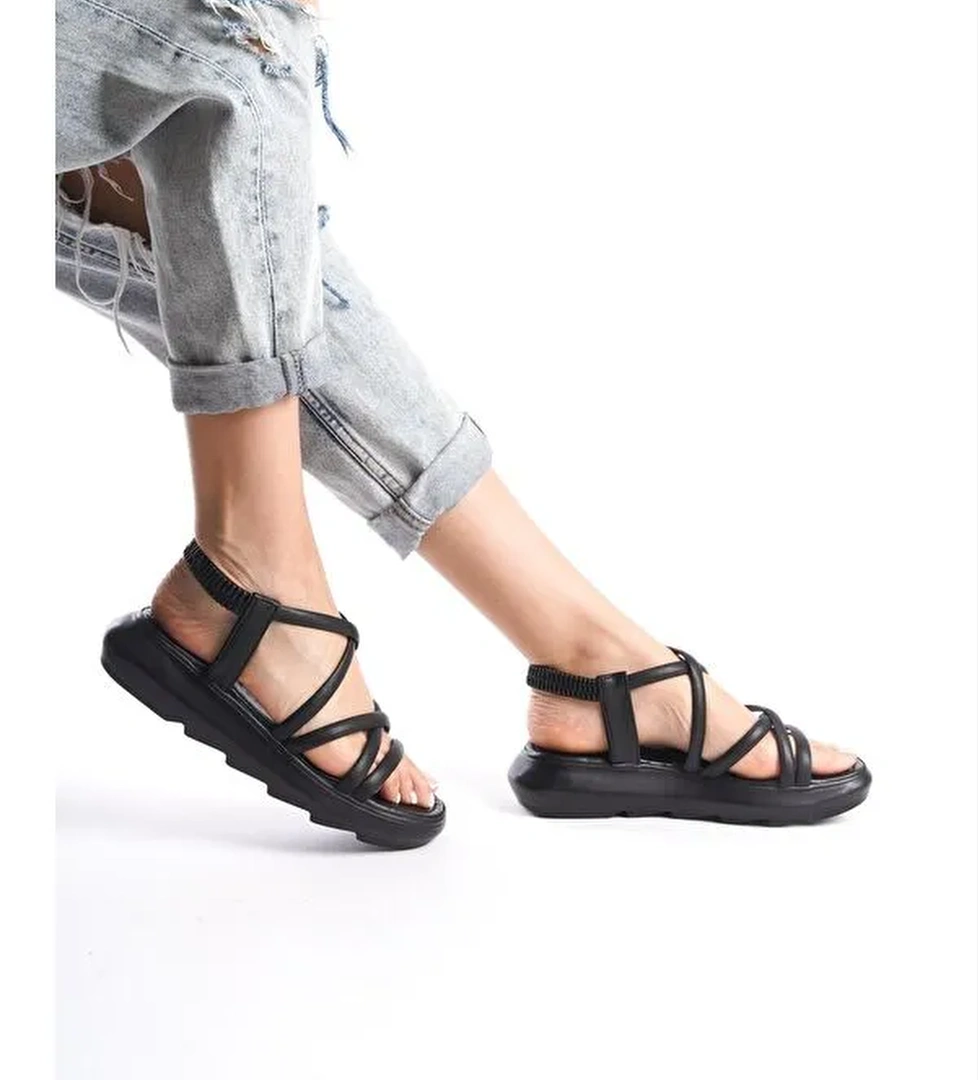 D841 Günlük Ortopedik Kadın Sandalet - Görsel 1