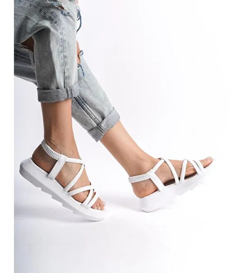 D841 Günlük Ortopedik Kadın Sandalet - Görsel 1