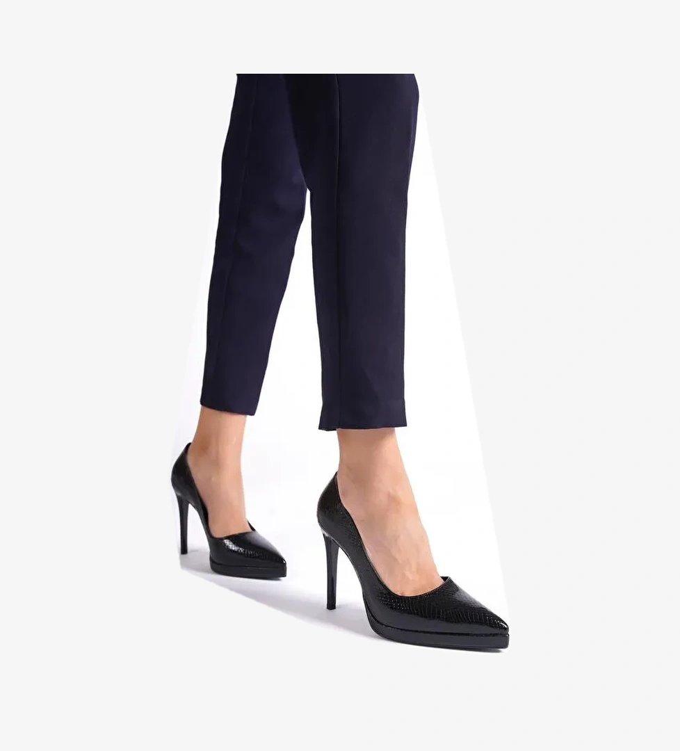 Sivri Burunlu Platform Yüksek Topuklu Kadın Ayakkabı - Görsel 1