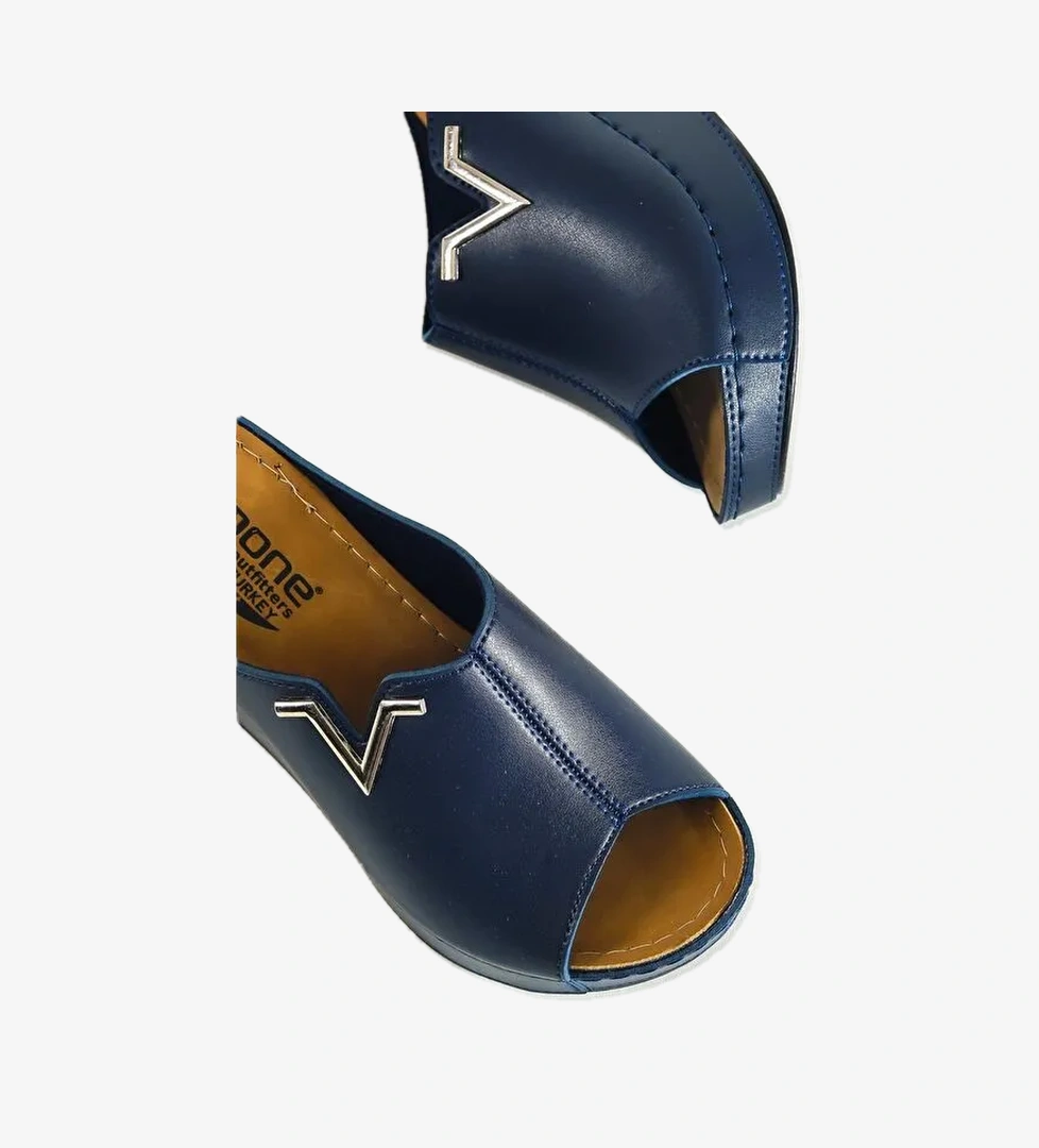 6145 Kadın Dolgu Topuklu V Toka Terlik