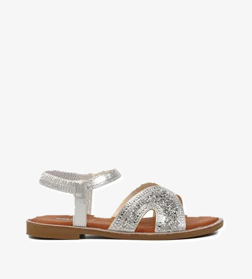 Gümüş İnce Taban Kadın Sandalet 286069
