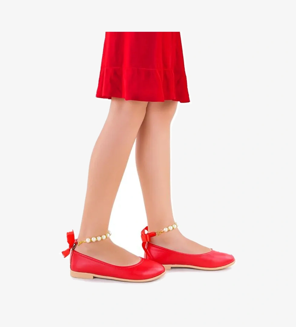 Blanch Cilt İncilli Lastikli Kız Çocuk Babet Ayakkabı