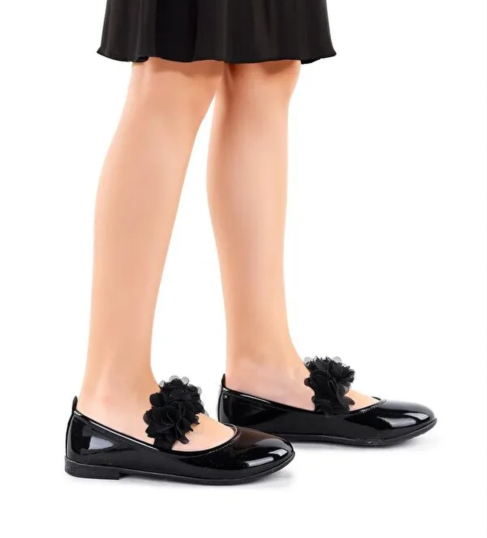 Flovers Rugan Kız Çocuk Babet Ayakkabı