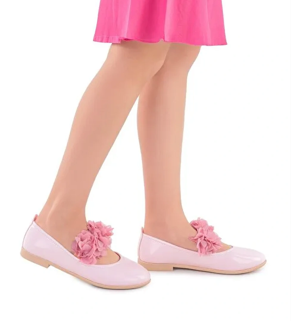 Flovers Rugan Kız Çocuk Babet Ayakkabı