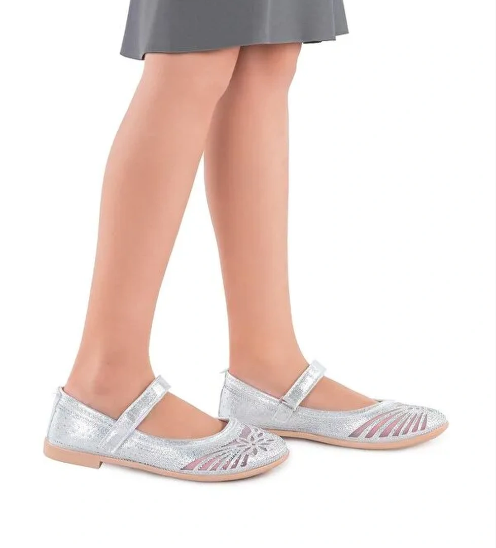 Grand Vakko Cırtlı Kız Çocuk Babet Ayakkabı - Görsel 1