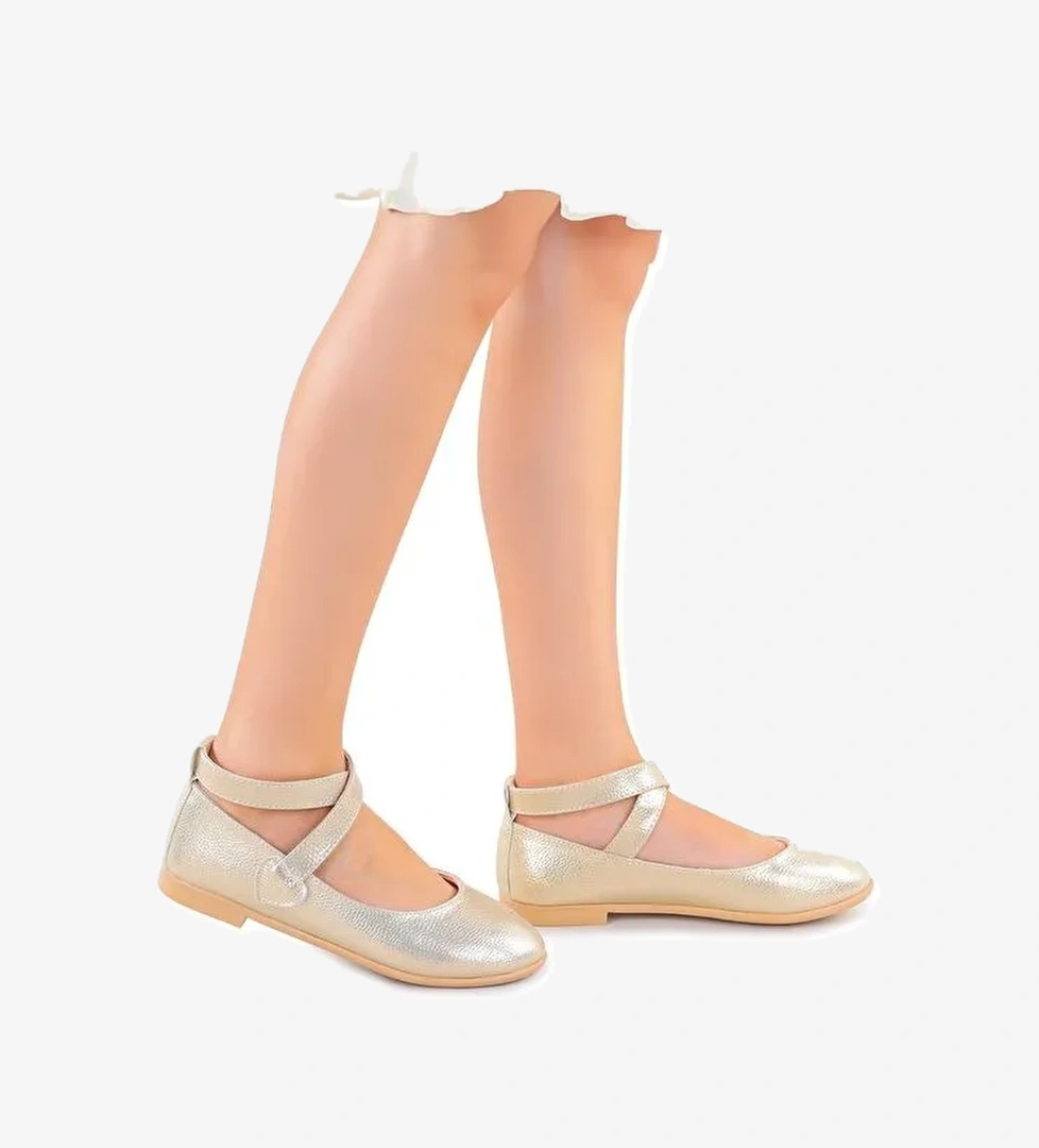 Vette Vakko Cırtlı Kız Çocuk Babet Ayakkabı - Görsel 1