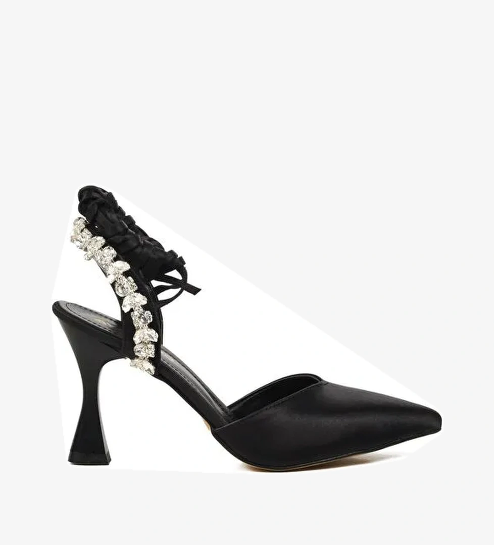 Ayakmod Siyah Bej Kadın Abiye Ayakkabı 461014 model görseli