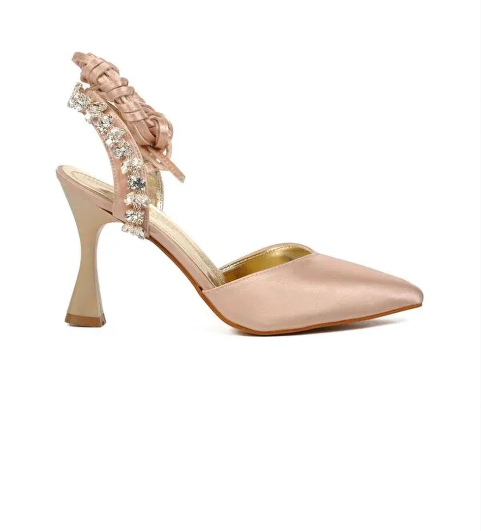 Bej Kadın Abiye Ayakkabı 461014