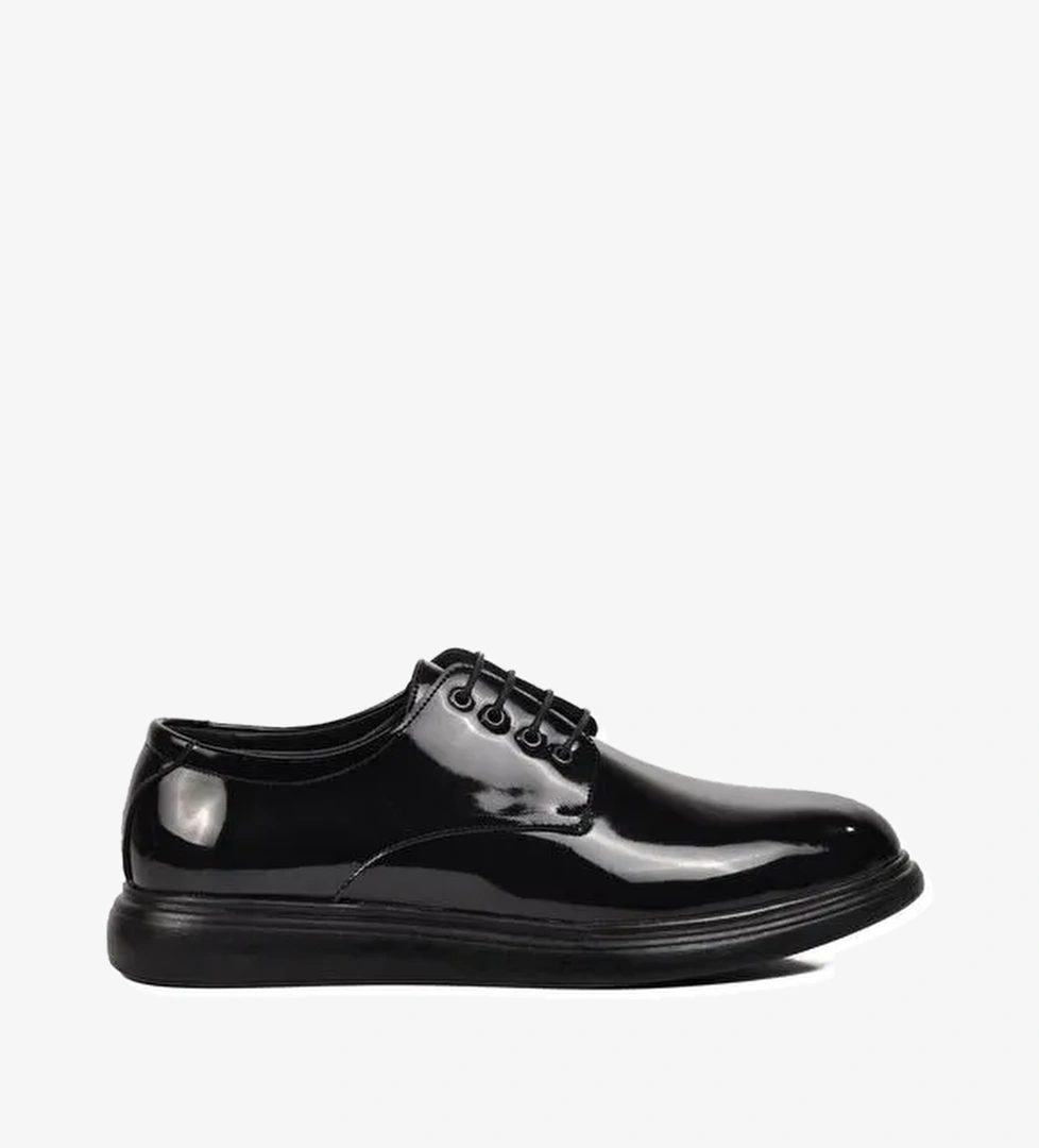 Siyah Rugan Erkek Klasik Ayakkabı P200 - Görsel 1