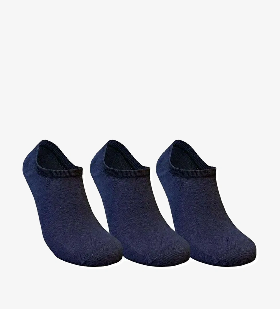Sneaker 3 Pack Unisex Lacivert Çorap