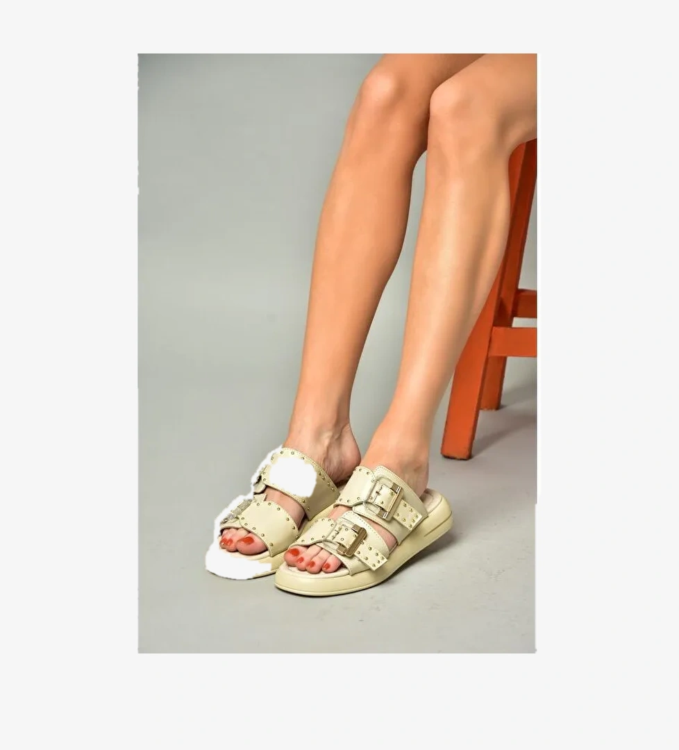 S5181065 Bej Kadın Terlik - Görsel 1