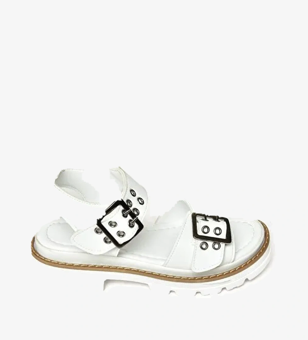 S9960740 Beyaz Kadın Sandalet