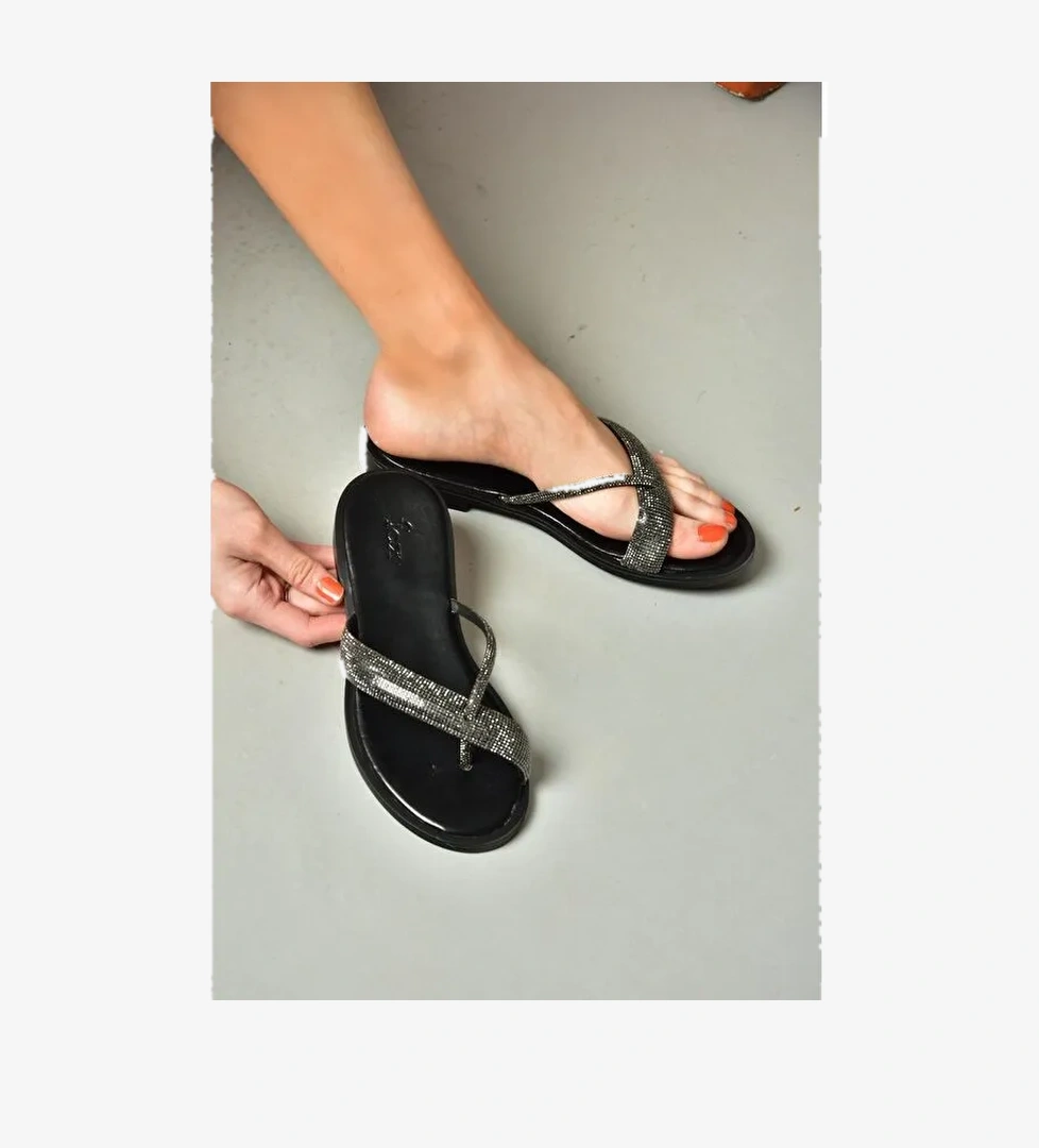 S2500501 Siyah Kadın Terlik - Görsel 1